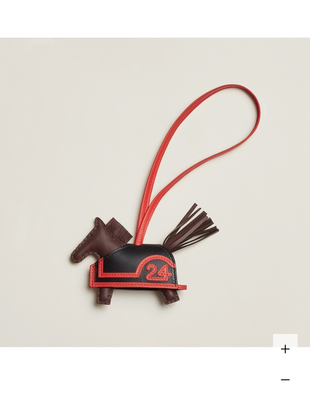 Hermes Black and Red Horse Bag Charm